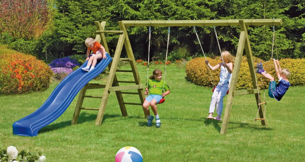 Kinderspielgerät Schaukeln Rutsche