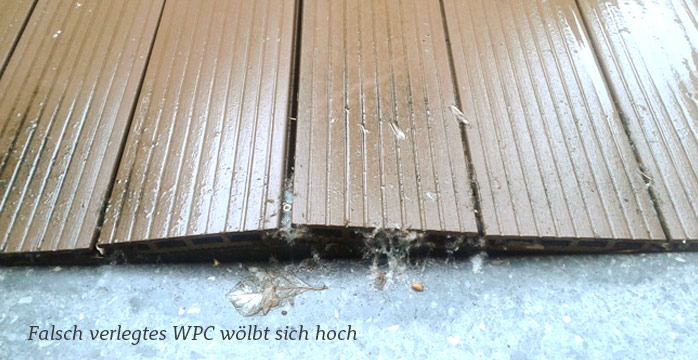 Fehler beim Verlegen von Terrassendielen