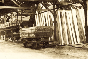 Antike Lohre um Holz zu transportieren