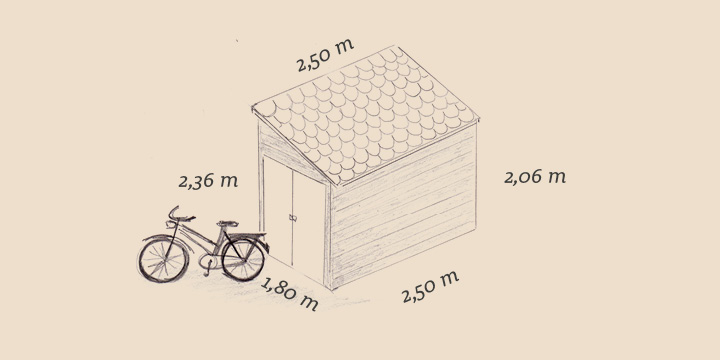 Garage für Fahrrad oder Motorrad