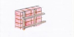 Konstruktionsleiste doppelt bei Holzfassade